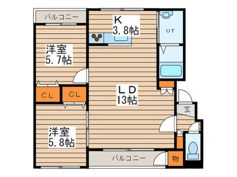 間取図 プラ－ジュ福住