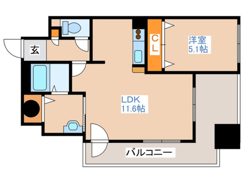 間取図 フローラ中の島