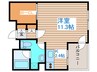 プライムメゾン鴨々川 1Kの間取り
