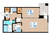 プライムメゾン南２条 1LDKの間取り