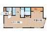 Ｅ２スト－リ－ 1LDKの間取り