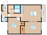 コ－ポラス河合 2LDKの間取り
