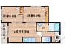グランコンフォ－ト札幌 2LDKの間取り
