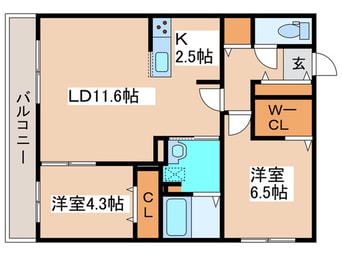 間取図 Angelic village北23条