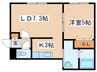 ノ－スタウン月寒 1LDKの間取り