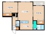 グランメール本通16 2LDKの間取り