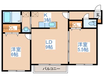 間取図 リバージュＬ38