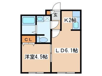 間取図 クレエボヌ－ル