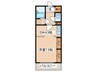 ＡＬＰＨＡ　ＣＯＳＭＯ 1DKの間取り