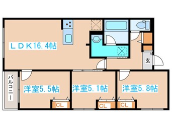 間取図 ZABO HILLS FUSHIMI