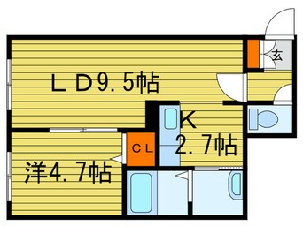 間取図 イ－ストポルトＮ１４