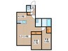 Diore Residence Sapporo 2LDKの間取り