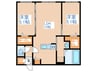 Diore Residence Sapporo 2LDKの間取り