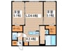 Diore Residence Sapporo 2LDKの間取り