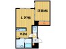 カムイＨ３８ 1LDKの間取り