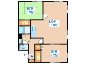 間取図 ファミ－ルかわぶち