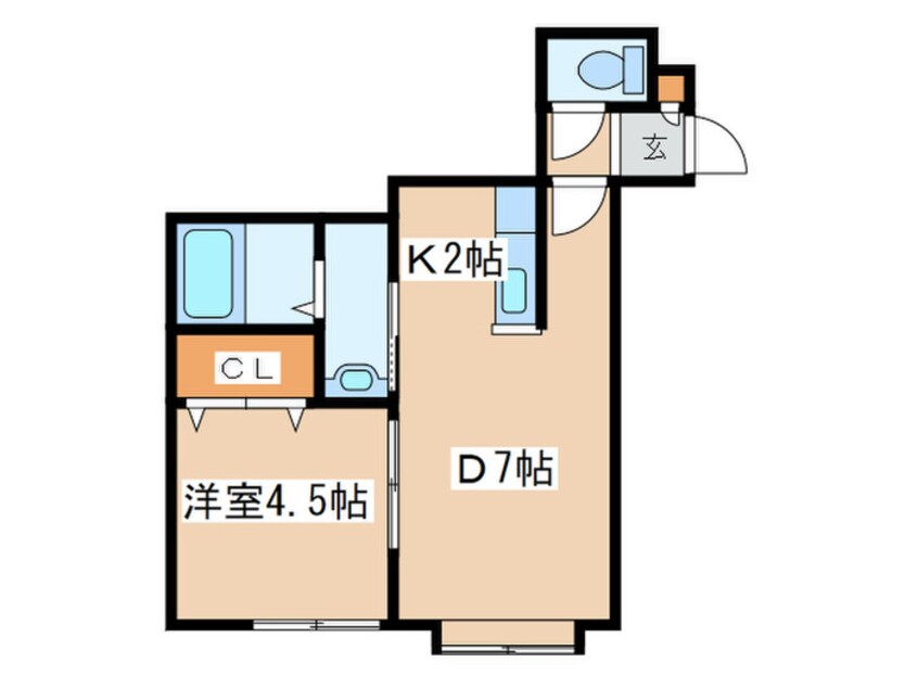 間取図 エルム－ン月寒中央