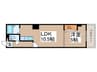 ミラバ札幌中央 1LDKの間取り