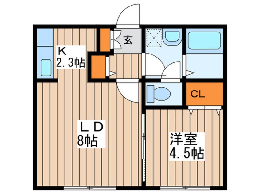 間取図 WEST　HILLＳ３．８