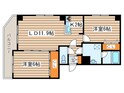 コ－モド月寒東の間取図