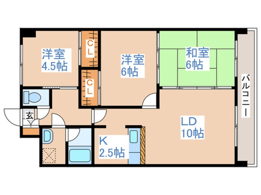 間取図 ロイヤルレインボー平岸