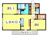 ASSE円山桜並木 2LDKの間取り