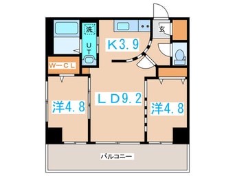 間取図 ｺﾛｰﾚ知事公館前