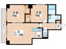 ベルリード福住 2LDKの間取り
