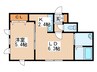 ブリリアントＲ 1LDKの間取り
