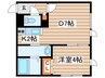 フォレスト北野通 1DKの間取り