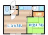 第２コ－ポみずほ 1LDKの間取り