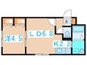 ル－エ北円山 1LDKの間取り