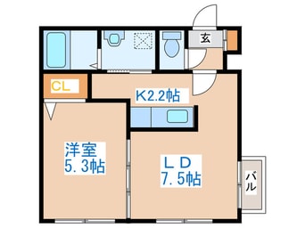 間取図 Ｌｕｍｉｅｒｅ琴似