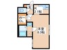 クレストⅡ 1Kの間取り