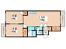 マンション村上 2LDKの間取り