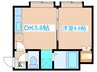 シングルコ－ト宮の森 1DKの間取り