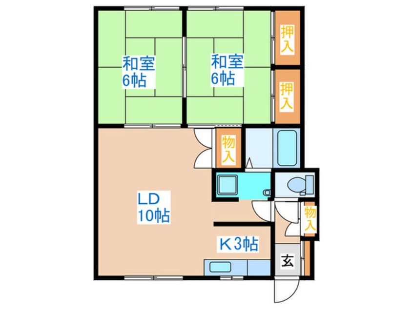 間取図 コーポしずかＢ