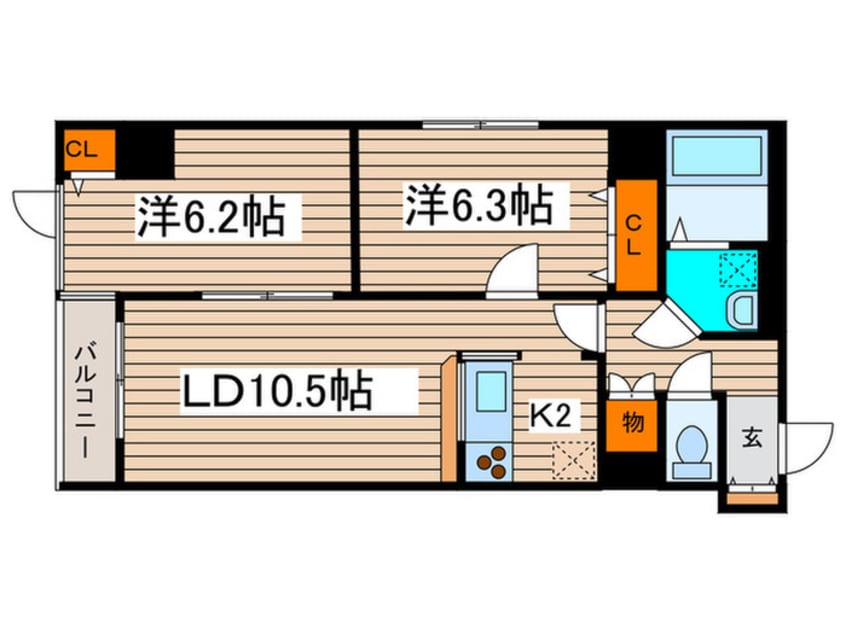 間取図 マハトゥ－ル札幌