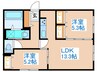 MIRAIs TERRACE 2LDKの間取り