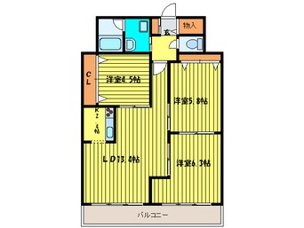 間取図 円山パ－クハイツ