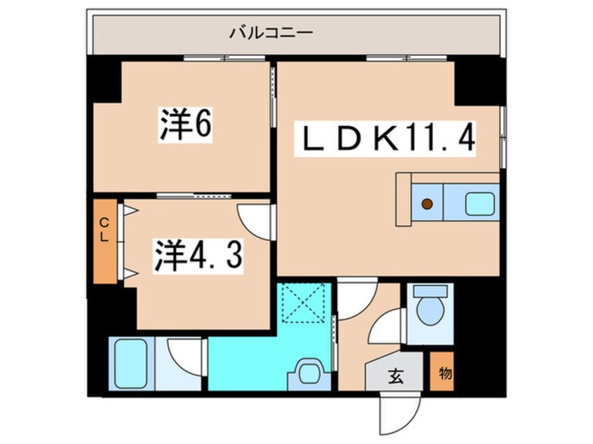 間取図 円山パ－クハイツ