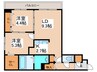 シャトーライフ新札幌1 2LDKの間取り