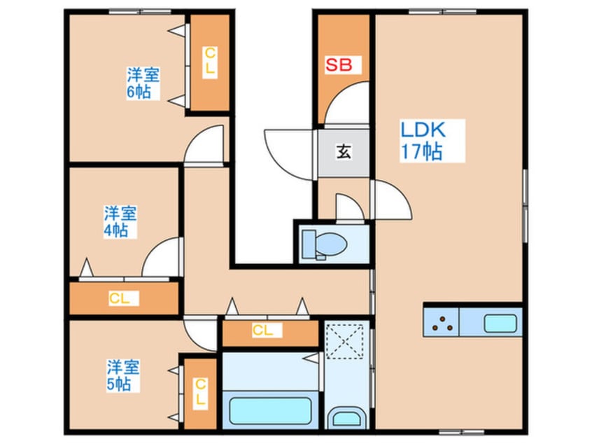 間取図 クラス中の島