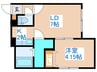 グランフォレスト 1LDKの間取り