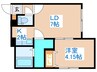 グランフォレスト 1LDKの間取り
