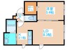 ディライト南郷 1LDKの間取り