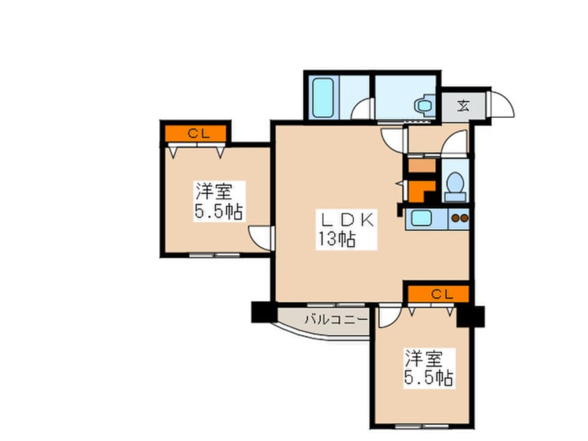 間取図 ラフィネ豊平