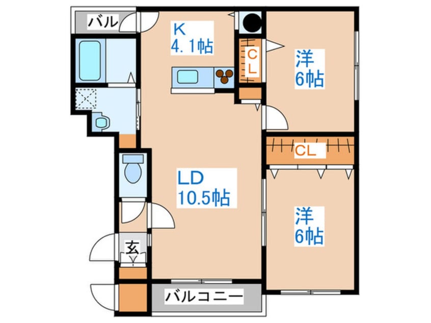 間取図 メゾンエスポワ－ル