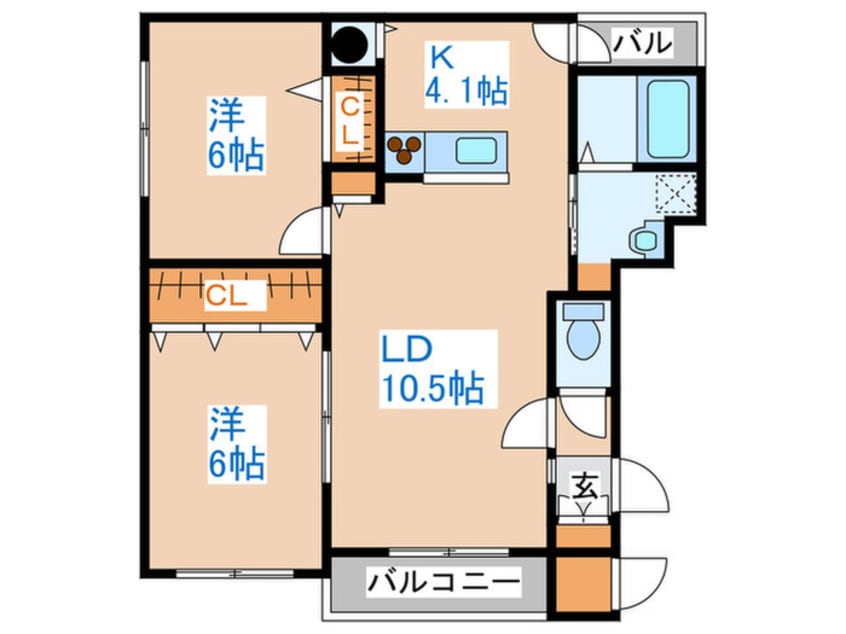 間取図 メゾンエスポワ－ル