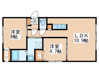 間取図 シュア・コ－ト月寒